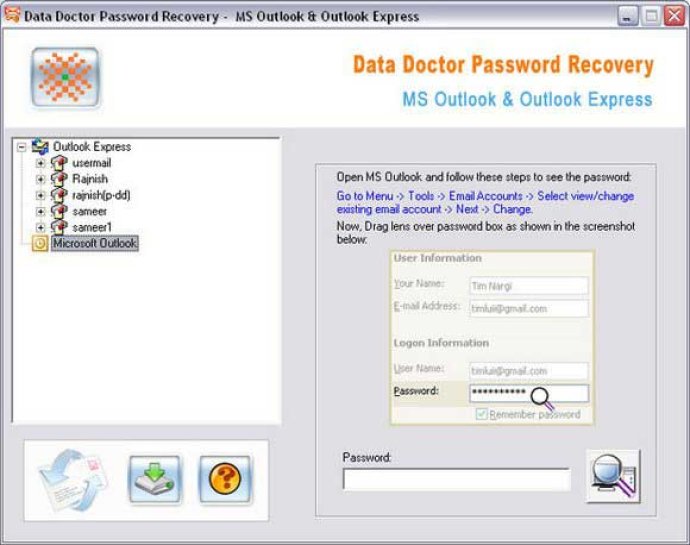 Outlook Password Restoration Software