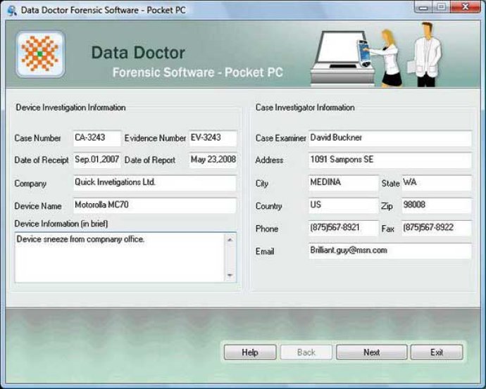 Pocket PC Forensics Tool