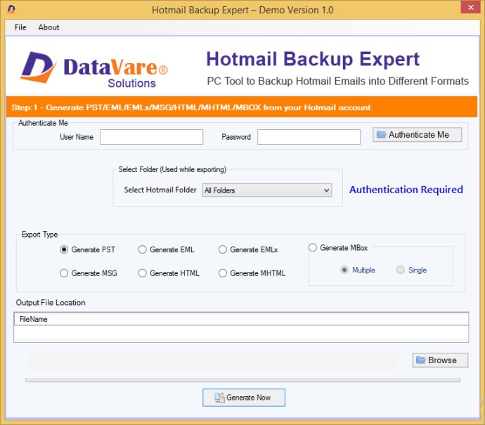 DataVare Hotmail Backup Expert