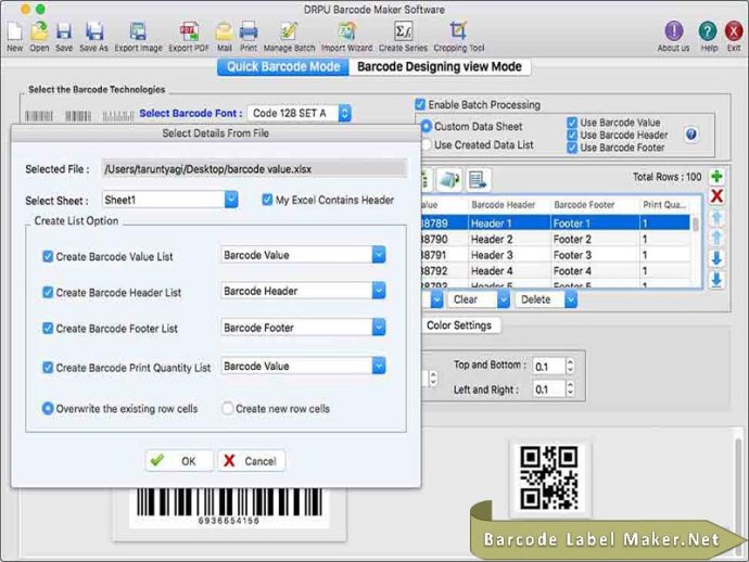 Free Mac Barcode Software