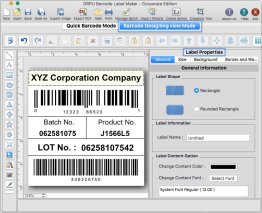 Barcode Generator for Apple Mac OS X