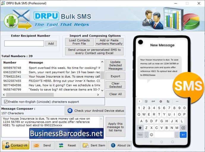 SMS Managing Software