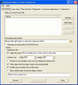 VaySoft Video to EXE Converter