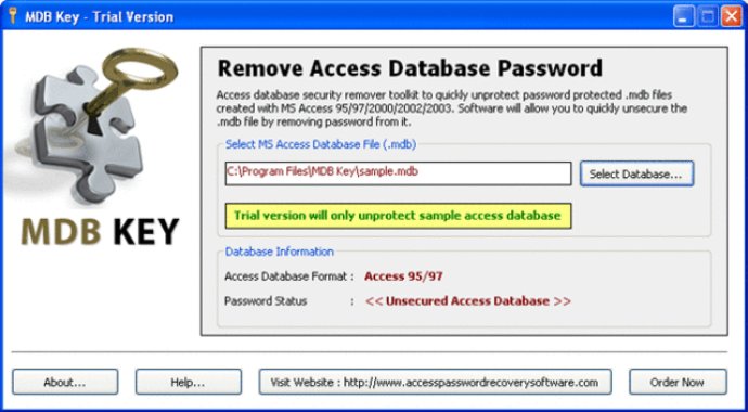 MDB Password Remover