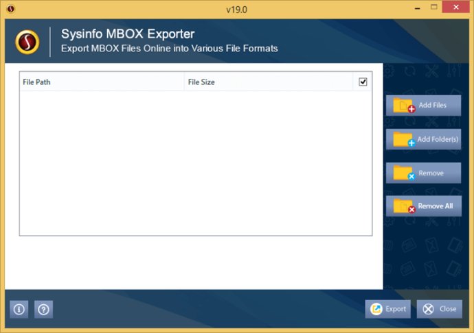 Sysinfo MBOX Converter Tool