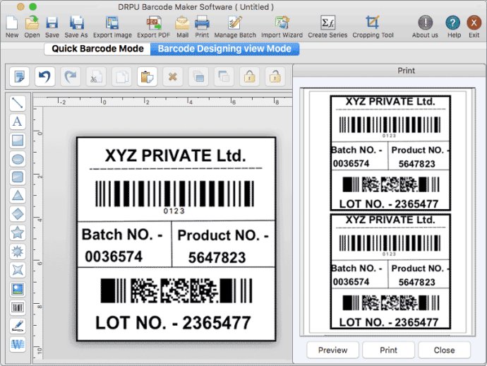 Excel MacOS Barcode Labeling Software