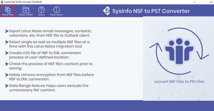 SysInfo NSF to PST Converter