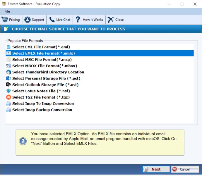 FixVare EMLX to MSG Converter