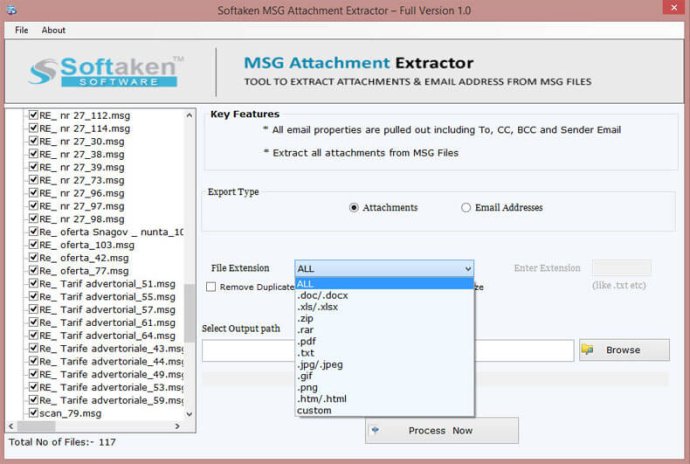 Softaken MSG Attachment Extractor