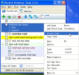 Veedid Desktop Task List