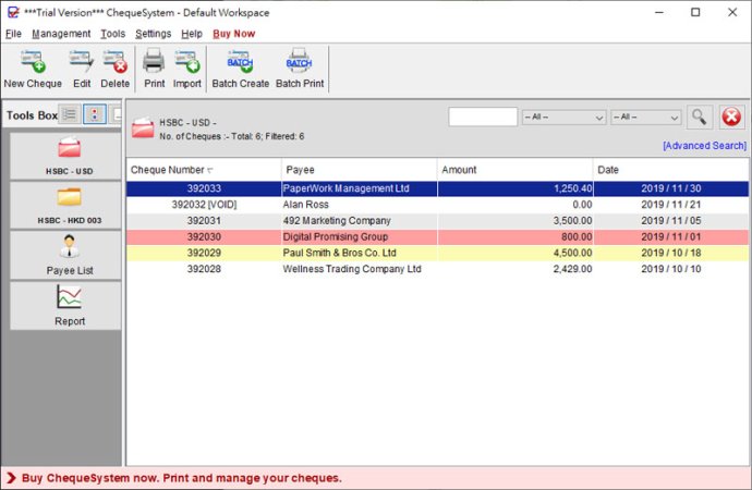 ChequeSystem Cheque Printing Software