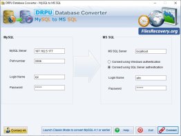Convert MySQL to MS SQL Database