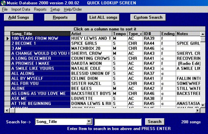 Music Database 2000