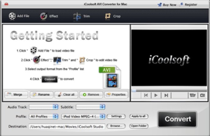 iCoolsoft AVI Converter for Mac