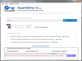 PassFixer 7Z Password Recovery
