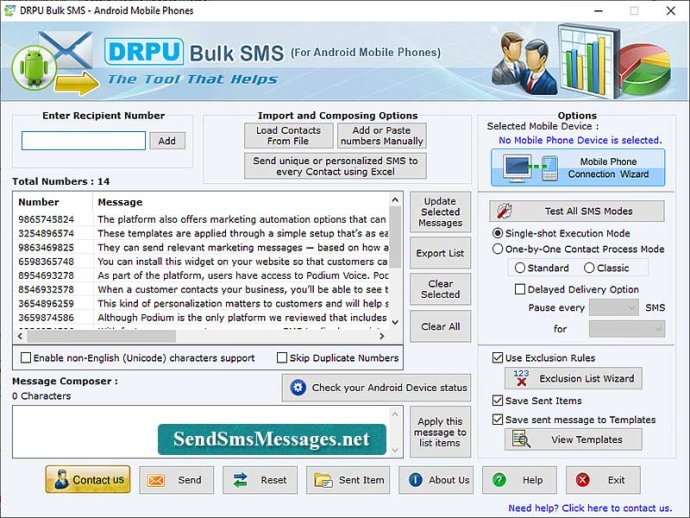 Bulk SMS Software for Android Phone Bulk SMS Software for Android Phone