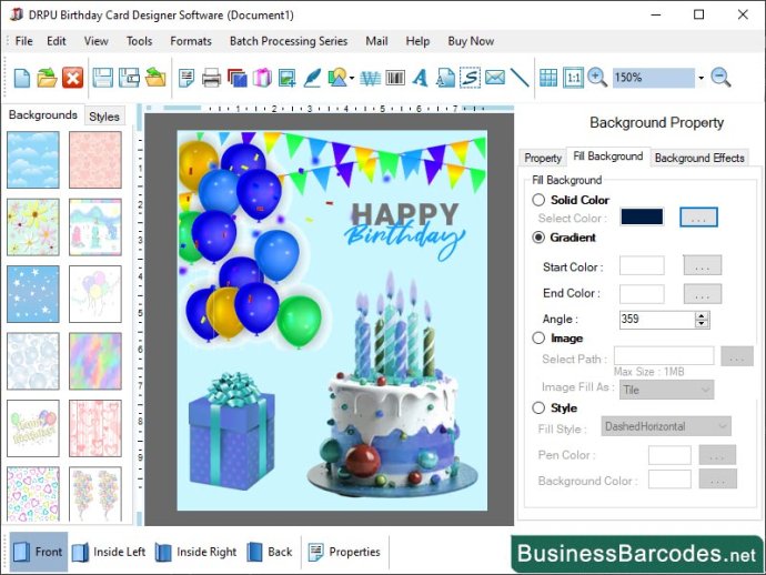 Design and Print Birthday Card Tool