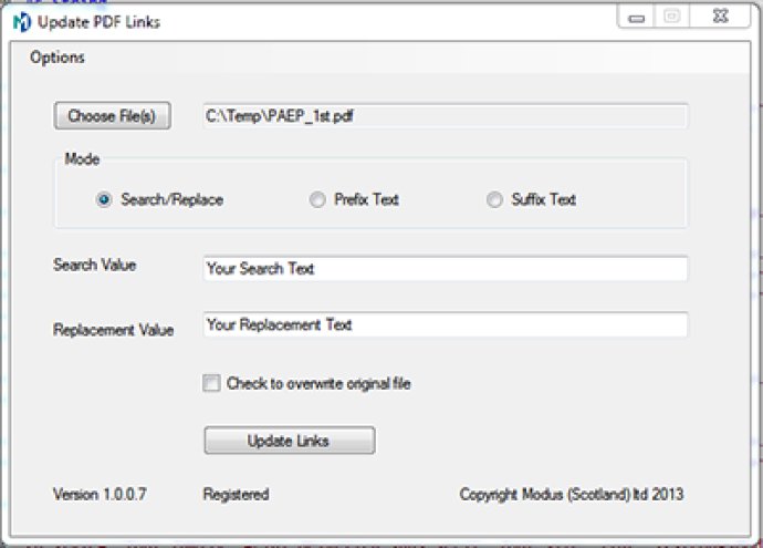 PDF Hyperlink Updater