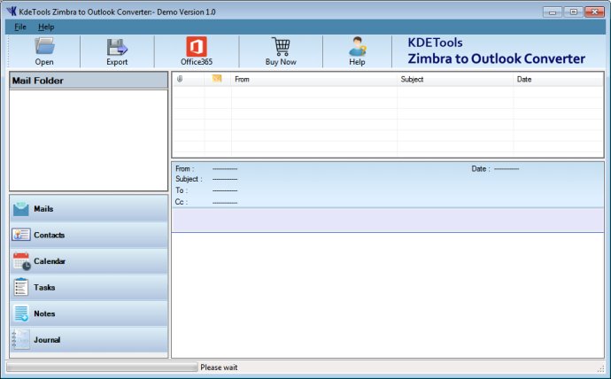 KDETools Zimbra to Outlook Converter