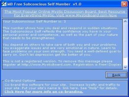 MB Subconscious Self Number