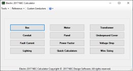 Electrc 2017 NEC Calculator