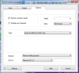 CSV to XLS (Excel) Converter