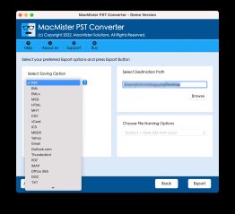 Save PST file to MBOX on Mac