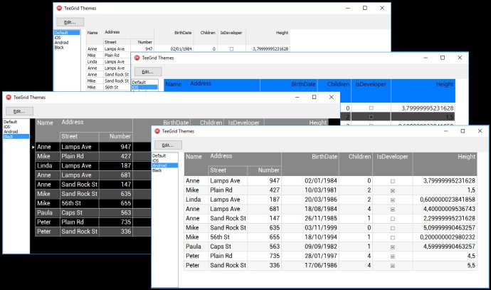 TeeGrid for VCL/FMX