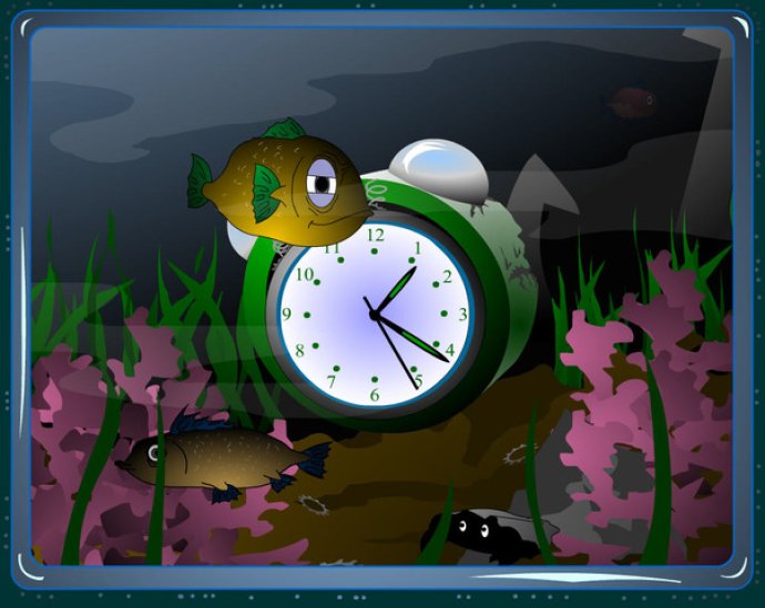 7art Underwater Clock ScreenSaver