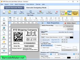 Barcode Maker Software Standard