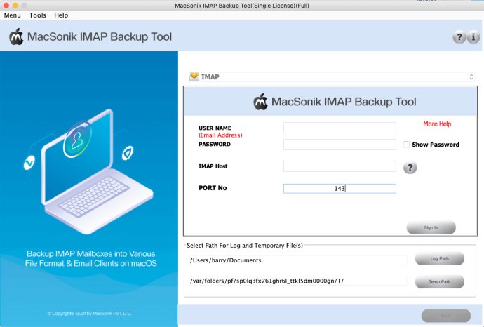 MacSonik IMAP Backup Tool