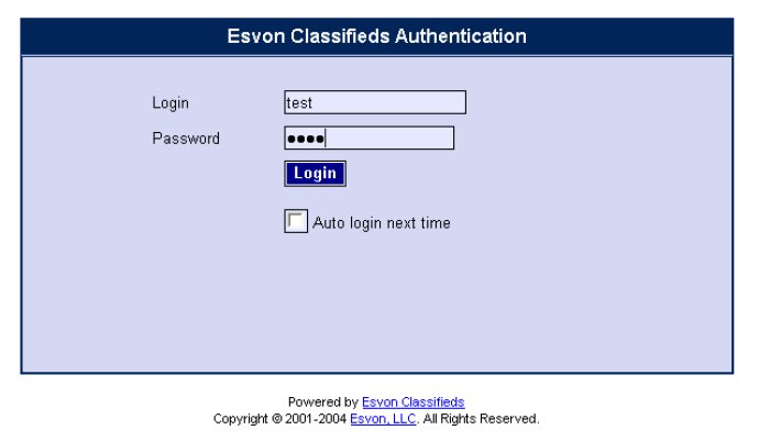 Member InvisionPB1 module for Esvon Classifieds