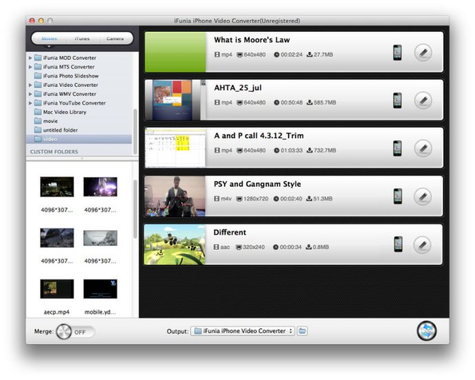 iFunia iPhone Video Converter for Mac