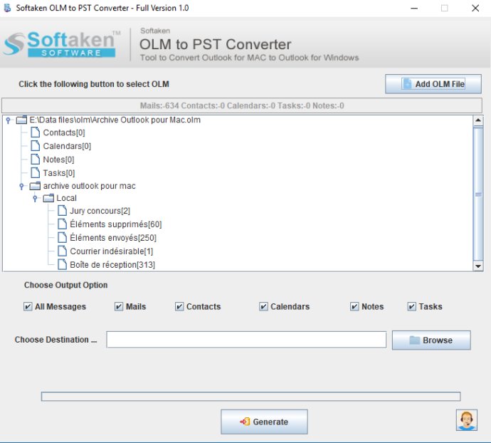 OLM to Outlook PST Converter device