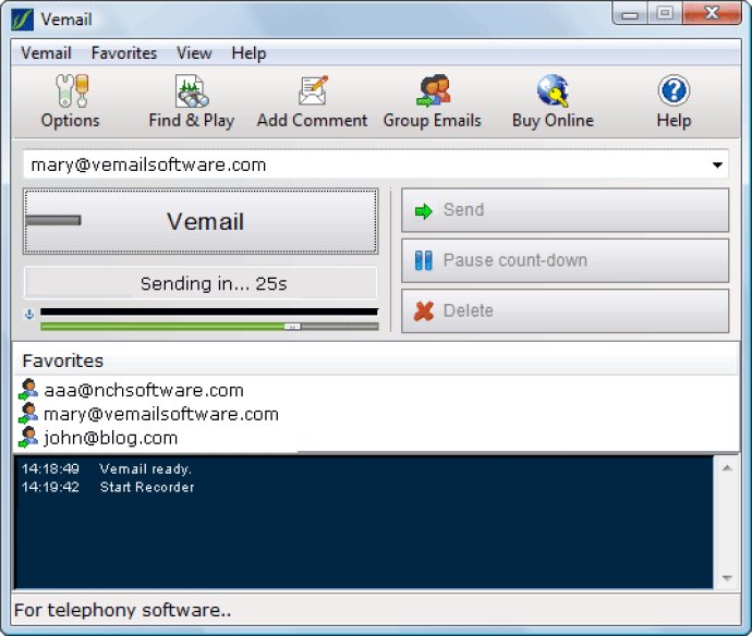 Vemail Voice Email Software Professional