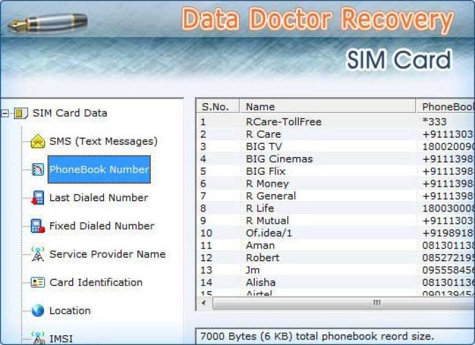 Mobile Simcard Data Recovery