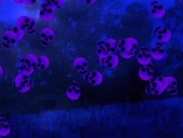 Skull Shower Halloween Wallpaper