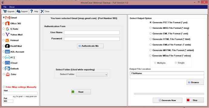 WholeClear Gmail Backup Software