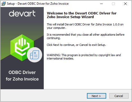 Zoho Invoice ODBC Driver by Devart