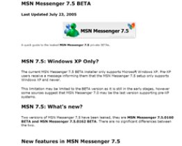 MSN Messenger 7.5 InfoPack