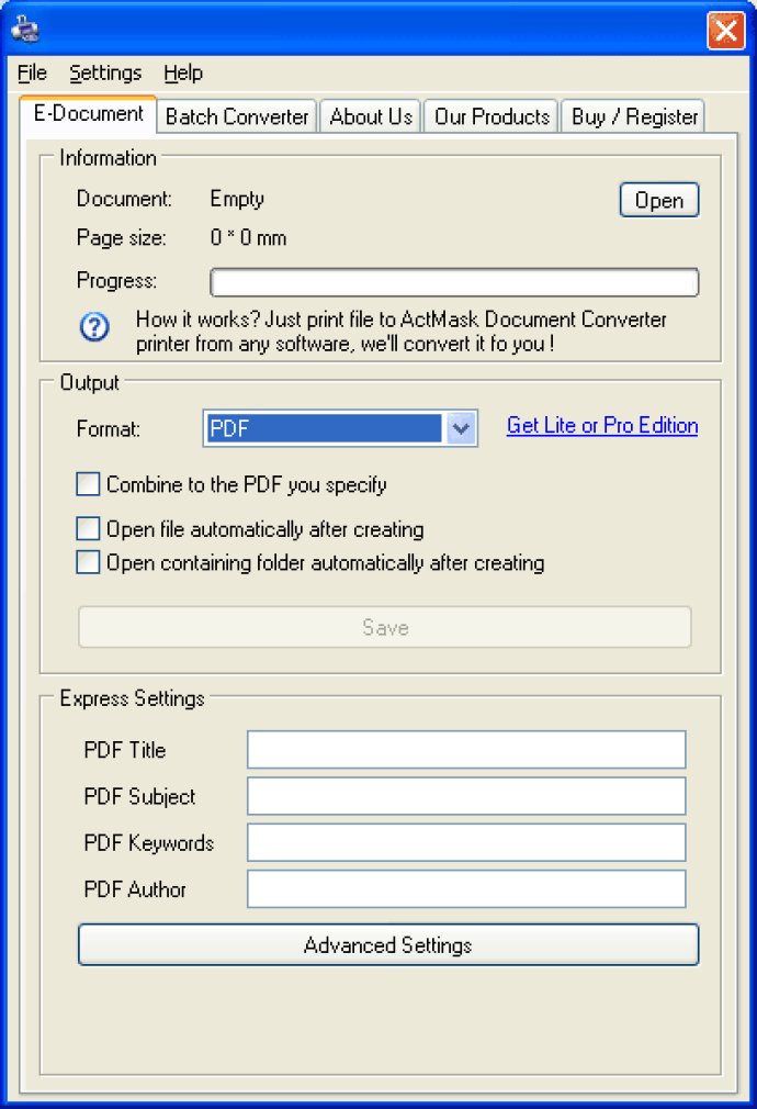 ActMask ALL2PDF PDF Creator