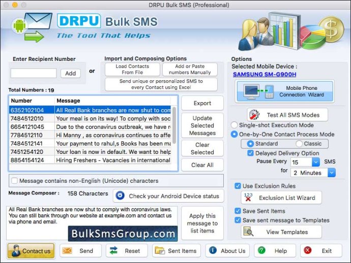 Android Bulk SMS Mac Android Bulk SMS Mac
