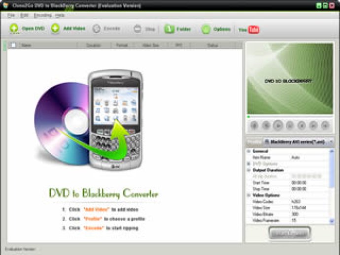 Clone2Go DVD to BlackBerry Converter