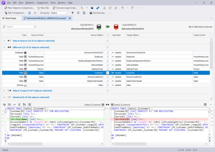 dbForge Schema Compare for SQL Server