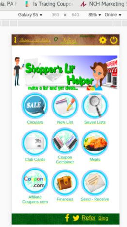 Shopper's Lil' Helper Android App