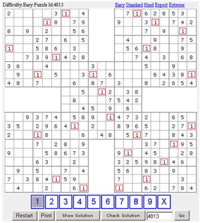 100 Samurai Sudoku