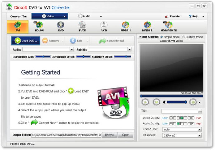 Dicsoft DVD to AVI Converter