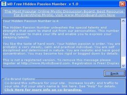 MB Free Hidden Passion Number
