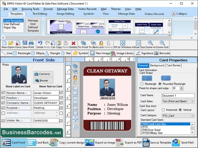 Visitor Identity Card Software