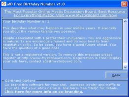 MB Birthday Number